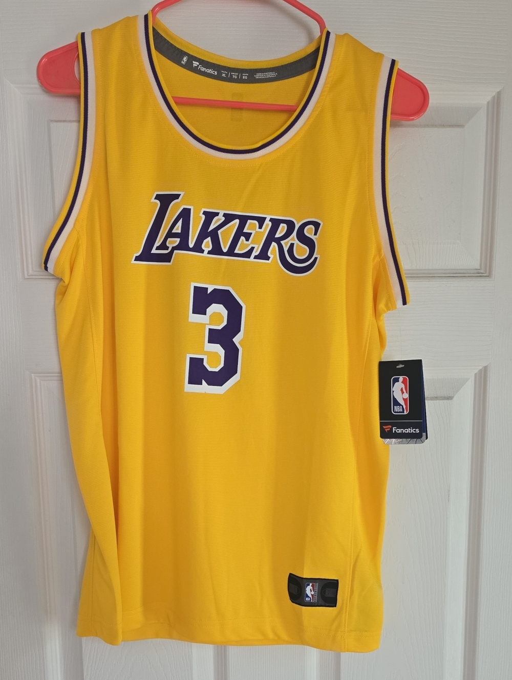 Fanatics Los Angeles Lakers Yellow Anthony Davis Jersery